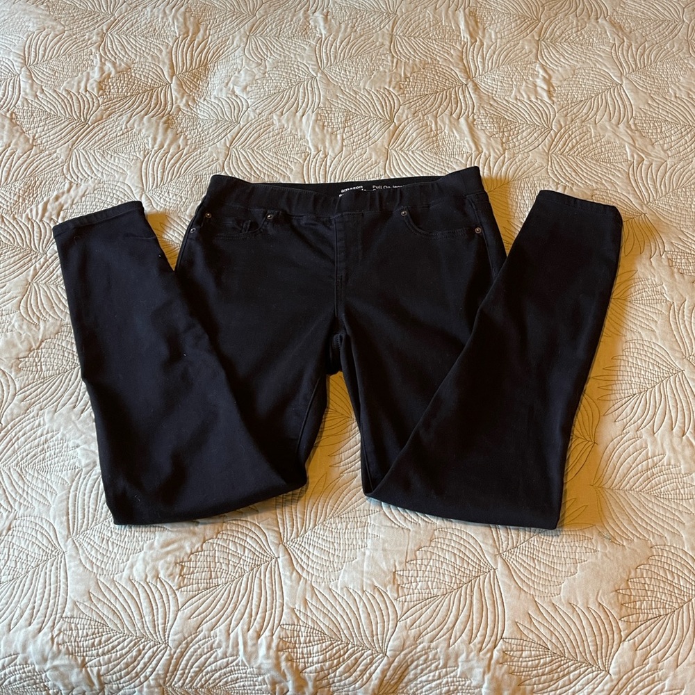Amazon Essentials Black Pull-On Jeggings, size 10L